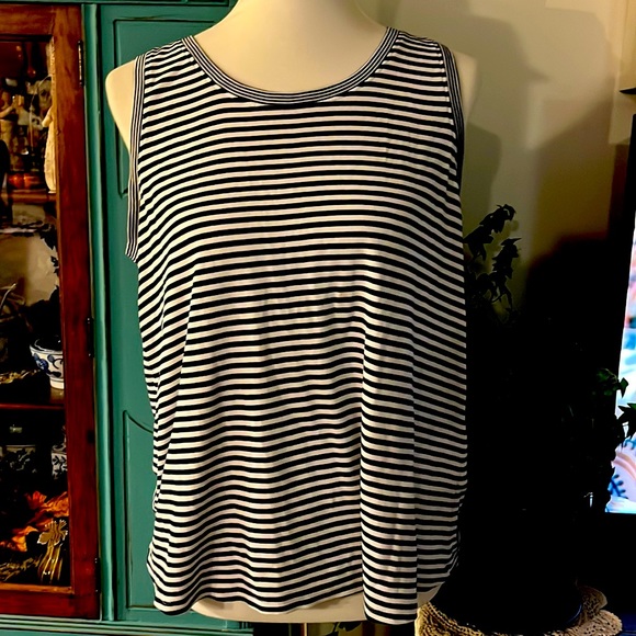 J. Jill Tops J Jill Navy And White Top Poshmark